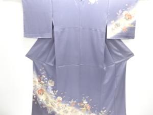 雪輪に草花・ヱ霞模様訪問着